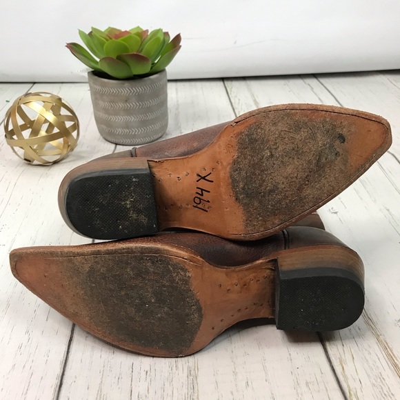 Stephy by Lamas Leather Brown Cowgirl Boots Sz 8 - Picture 8 of 8